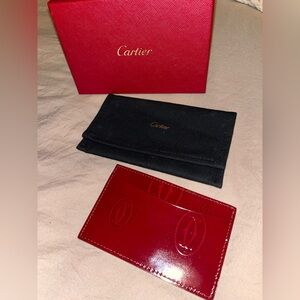 Cartier Patent Leather Car Holder Wallet